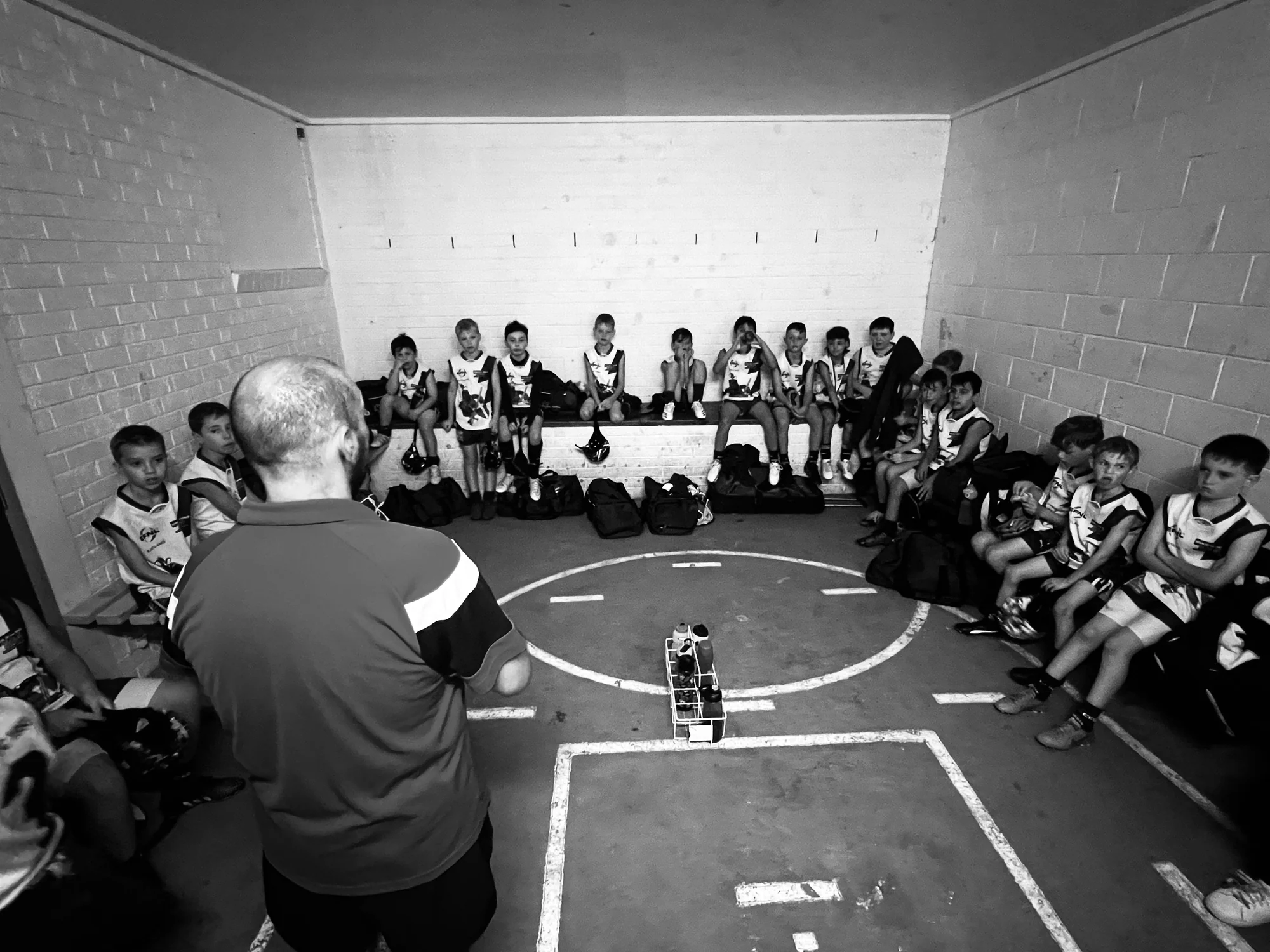 Bill coaching a junior team